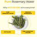 Rosemary Water by Naturevibe Botanicals | 100% Pure & Natural Rosemary Hydrosol | Cosmetic Grade Floral Water - 128 FL