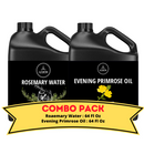 Rosemary Water & Evening Primrose Oil - Bundle of 64 Ounces Each | Hydrating and Nourishing for Skincare and Haircare