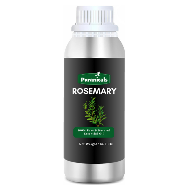 Rosemary Essential Oil 64 Ounces by Puranicals | 100% Pure & Natural | Undiluted Premium Quality Oil | Therapeutic Grade Aromatherapy Oil