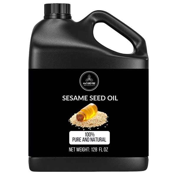 Sesame Seed Oil 100% Pure & Natural by Naturevibe Botanicals | Inclusive of Vitamins and Antioxidants | Cold Pressed