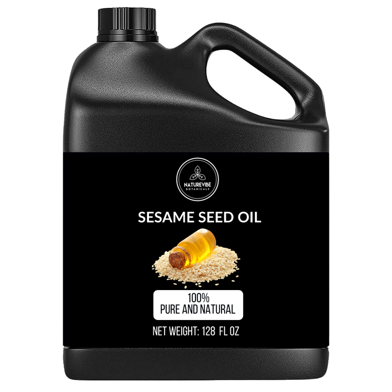 Sesame Seed Oil 100% Pure & Natural by Naturevibe Botanicals | Inclusive of Vitamins and Antioxidants | Cold Pressed