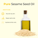 Sesame Seed Oil 100% Pure & Natural by Naturevibe Botanicals | Inclusive of Vitamins and Antioxidants | Cold Pressed