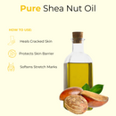 Shea Nut Oil | Cold Pressed 100% Pure and Natural | Natural Moisturizing Oil | Nourishes and Smoothens Hair Face Skin