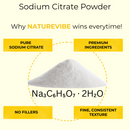 Sodium Citrate (25 kg) | Food Grade | Emulsifier | Preservative | Effervescent | 55lb Bulk Bag - Health & Beauty