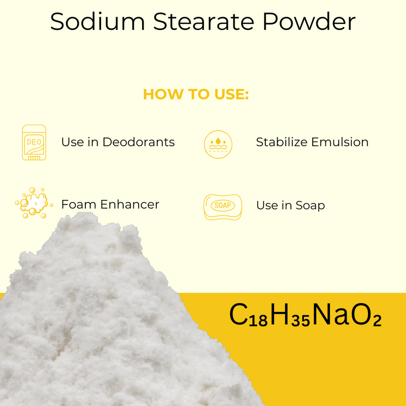 Sodium Stearate (20 kg) | Food Grade | Emulsifier | Thickener | Fine Powder | Stabililzer | 44lb Bulk Bag - Health &