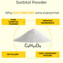Sorbitol Powder 10lb by Essencea Pure Bulk Ingredients | Sugar Free Sweetener | Sugar Substitute Low Calorie Sweetener