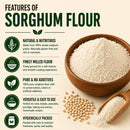 Sorghum Flour 55lb | Food Grade Whole Grain Flour | Ideal for Baking, Cooking & Food Manufacturing