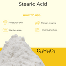 Stearic Acid (25 kg) | Food Grade | Emulsifier | Stabilizer | Natural Preservative - Health & Beauty