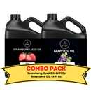 Strawberry Oil & Grapeseed Oil - Bundle of 64 Ounces Each | Revitalizing and Moisturizing for Skincare and Haircare