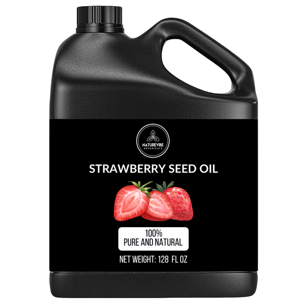 Strawberry Seed Oil 100% Pure & Natural by Naturevibe Botanicals | Cold Pressed | Skin Rejuvenation | Pure and Natural Carrier Oil | Infused with Vitamins, fatty acids and antioxidants | For Skincare and Haircare | Hydrating Oil