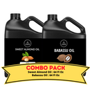 Sweet Almond Oil & Babassu Oil - Bundle of 64 Ounces Each | Hydrating and Nourishing for Skincare and Haircare