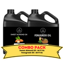 Sweet Almond Oil & Fenugreek Oil - Bundle of 64 Ounces Each | Hydrating and Nourishing for Skincare and Haircare