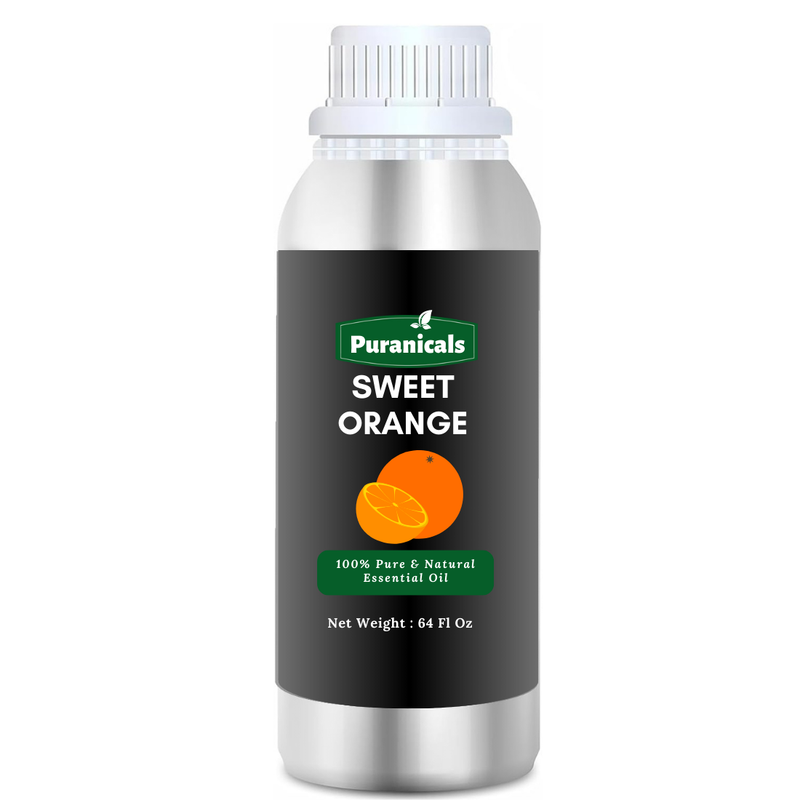 Sweet Orange Essential Oil 64 Ounces by Puranicals | 100% Pure & Natural | Natural Deodorizer | Great for skincare routine