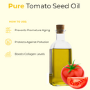 Tomato Seed Oil 100% Pure & Natural by Naturevibe Botanicals | Lightweight Texture | Non-greasy Formula | Cold Pressed