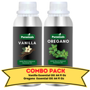 Vanilla Essential Oil & Oregano Essential Oil Bundle- 64 Ounces Each | Sweet Warm Vanilla Essential Oil & Herbal Earthy