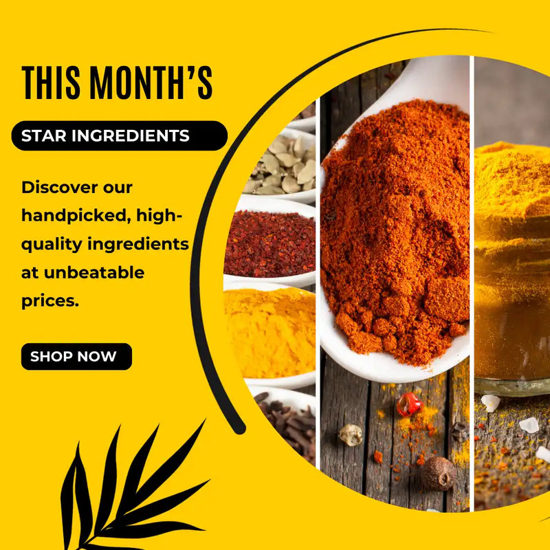 A vibrant assortment of spices and powders.