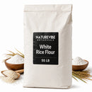 Naturevibe Botanicals White Rice Flour 55lbs Premium Quality | Used for Baking and as Thickener