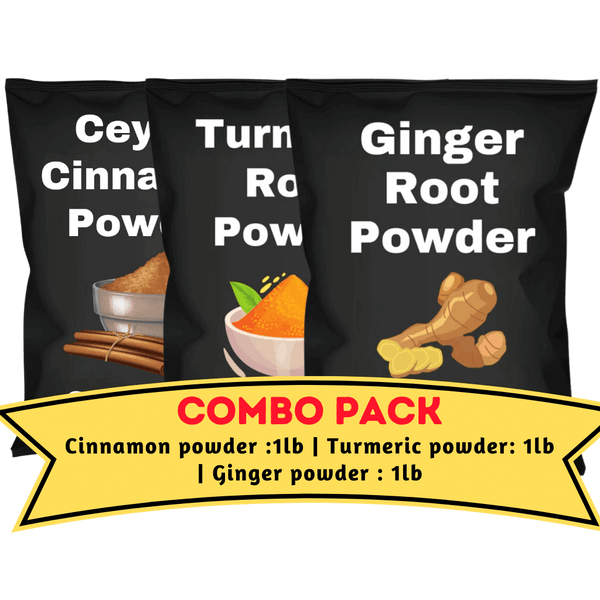 Cinnamon, Turmeric & Ginger Powder Bundle (1 Lb Each)