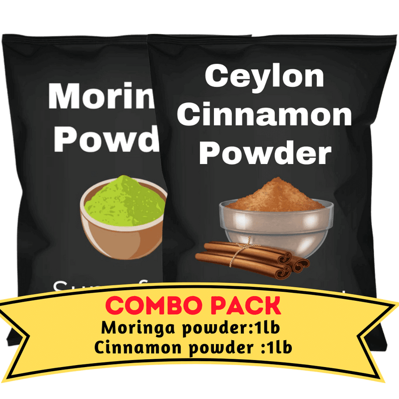 Moringa & Cinnamon powder Bundle (1 Lb Each)