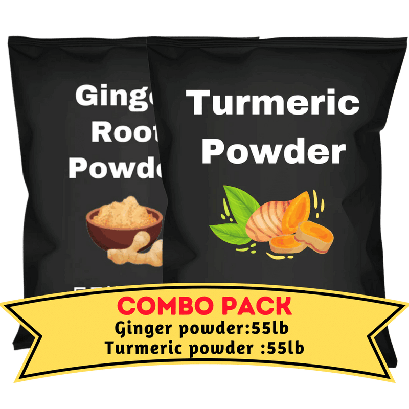 Bundle of Turmeric Powder & Ginger Powder (25kg/55lb each)